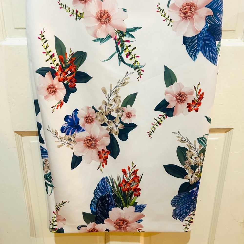 Ted Baker Sharley Jamboree Cap Sleeve Satin Floral Designer Dress US4 - Picture 6 of 16